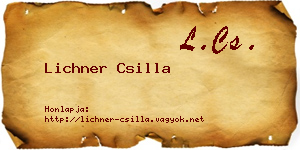 Lichner Csilla névjegykártya