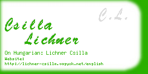 csilla lichner business card